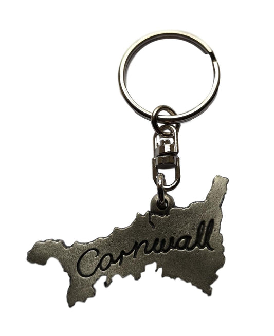 Cornwall County pewter metal keyring image 0