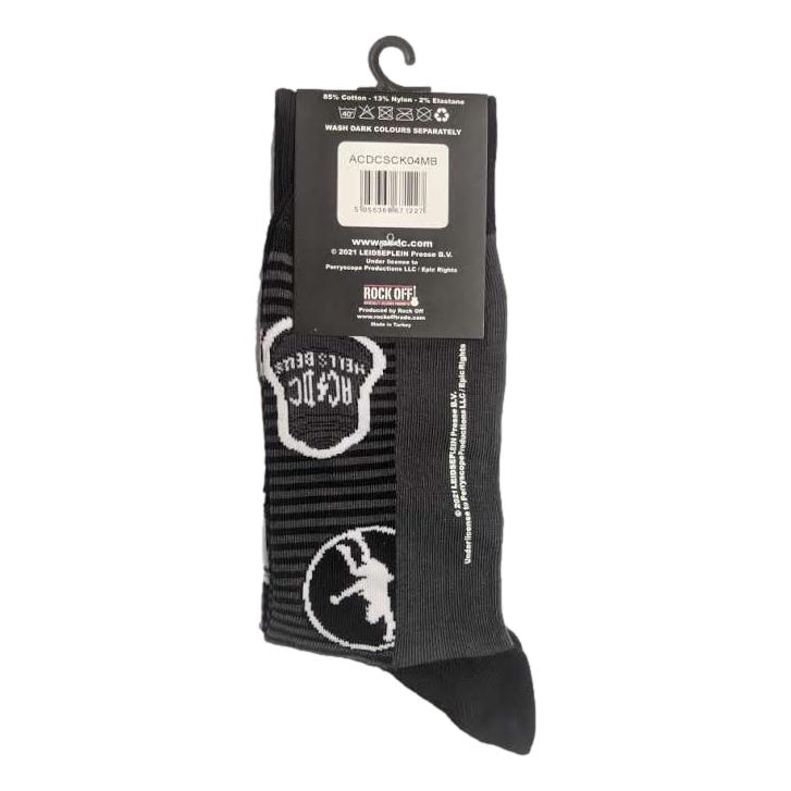 AC/DC Icons Black Unisex Adult Ankle Socks image 2