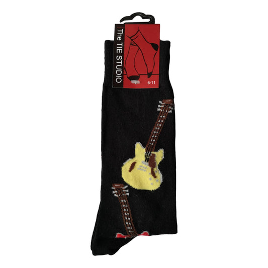 Electric Guitars Rock Band Music Unisex Novelty Ankle Socks Adult Size 6-11 image 0