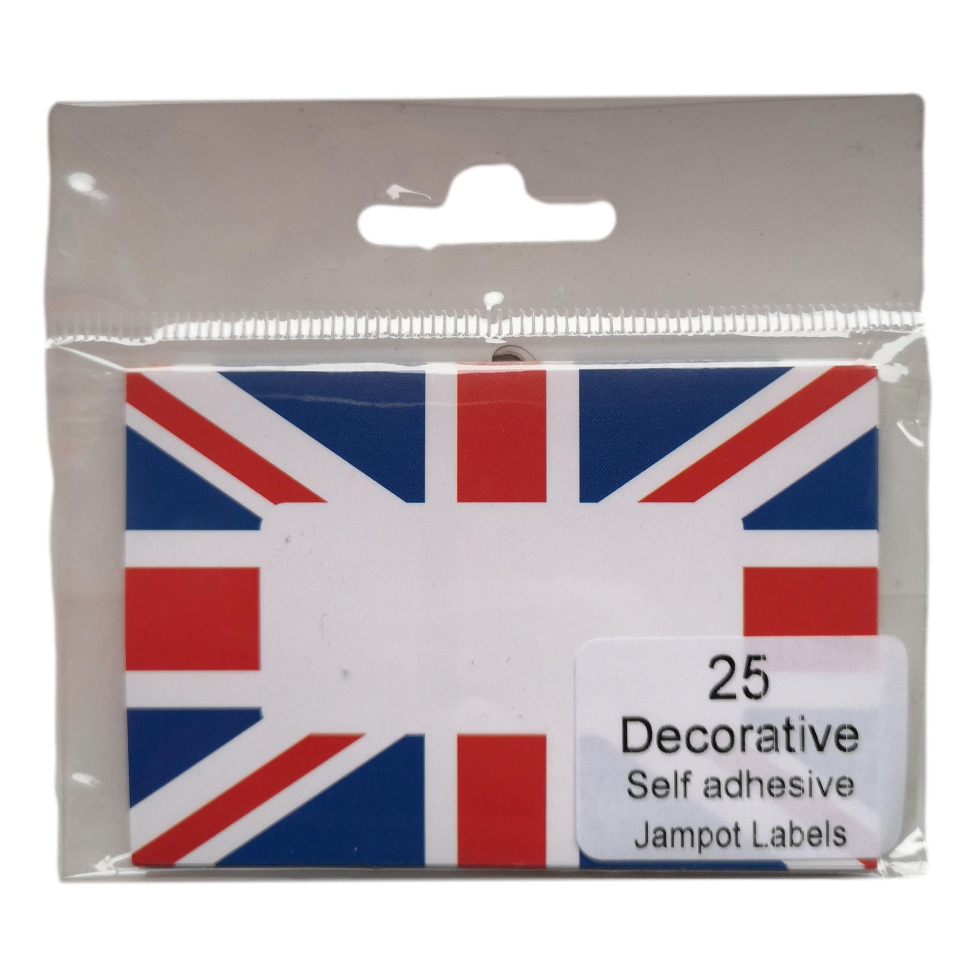 25 Union Jack Flag Decorative Self-Adhesive Jam Pot Labels image 0