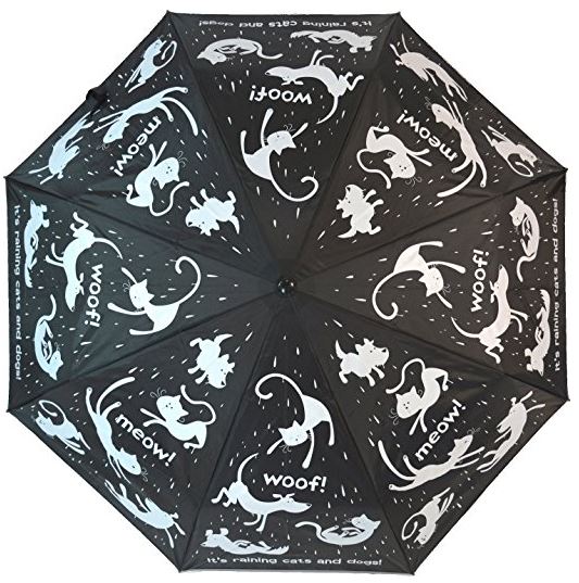 It's Raining Cats and Dogs Folding Umbrella Lightweight image 1