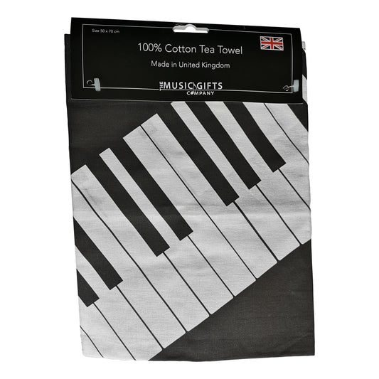 Black and White Keyboard cotton tea towel image 0