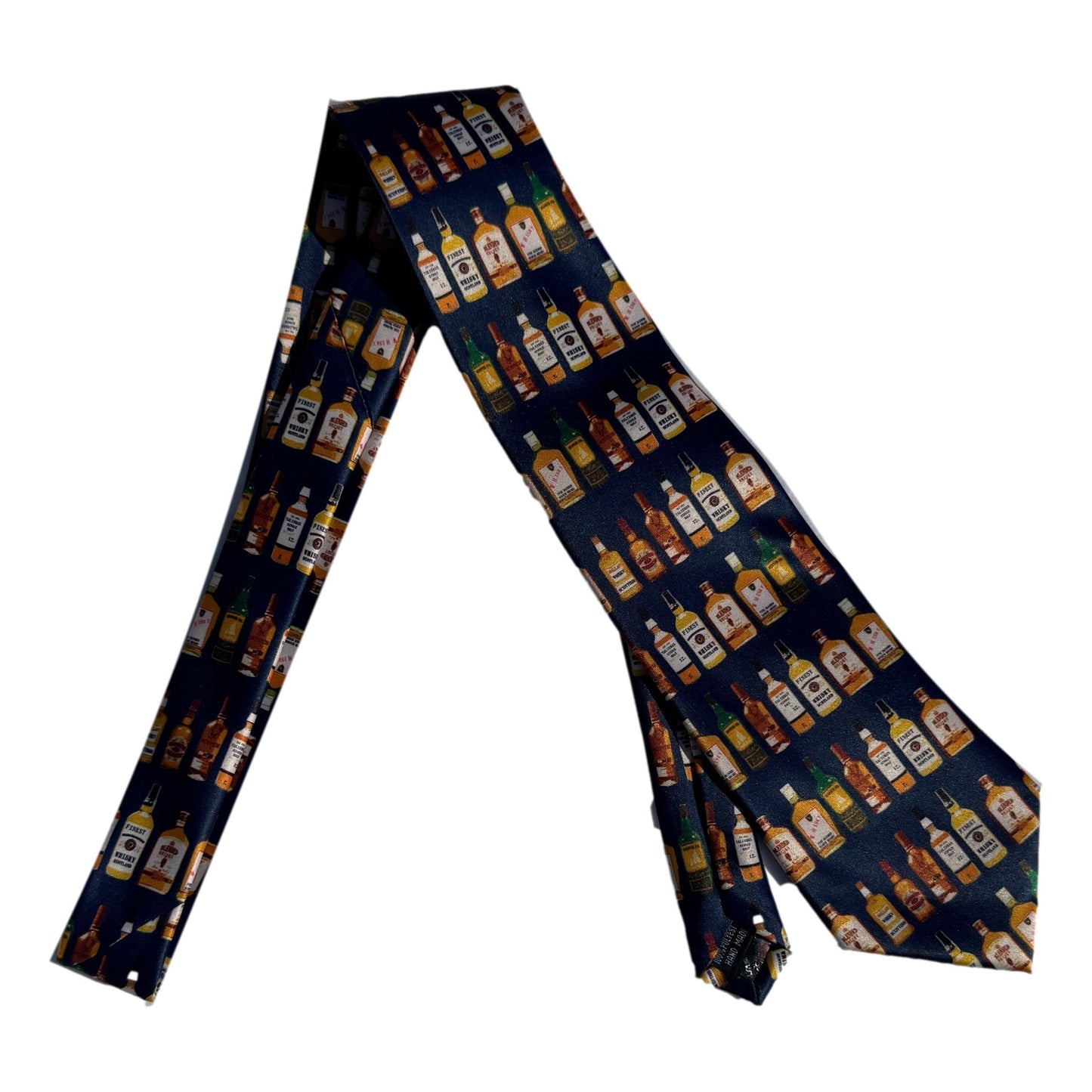 Scotch Whisky Bottles Sleeved Polyester Novelty Tie image 0