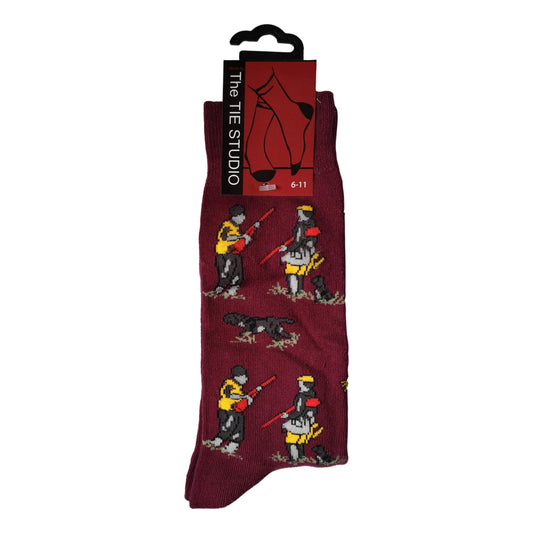 Shooting With Dogs Hunting Game Sport Unisex Novelty Ankle Socks Adult Size 6-11 image 0