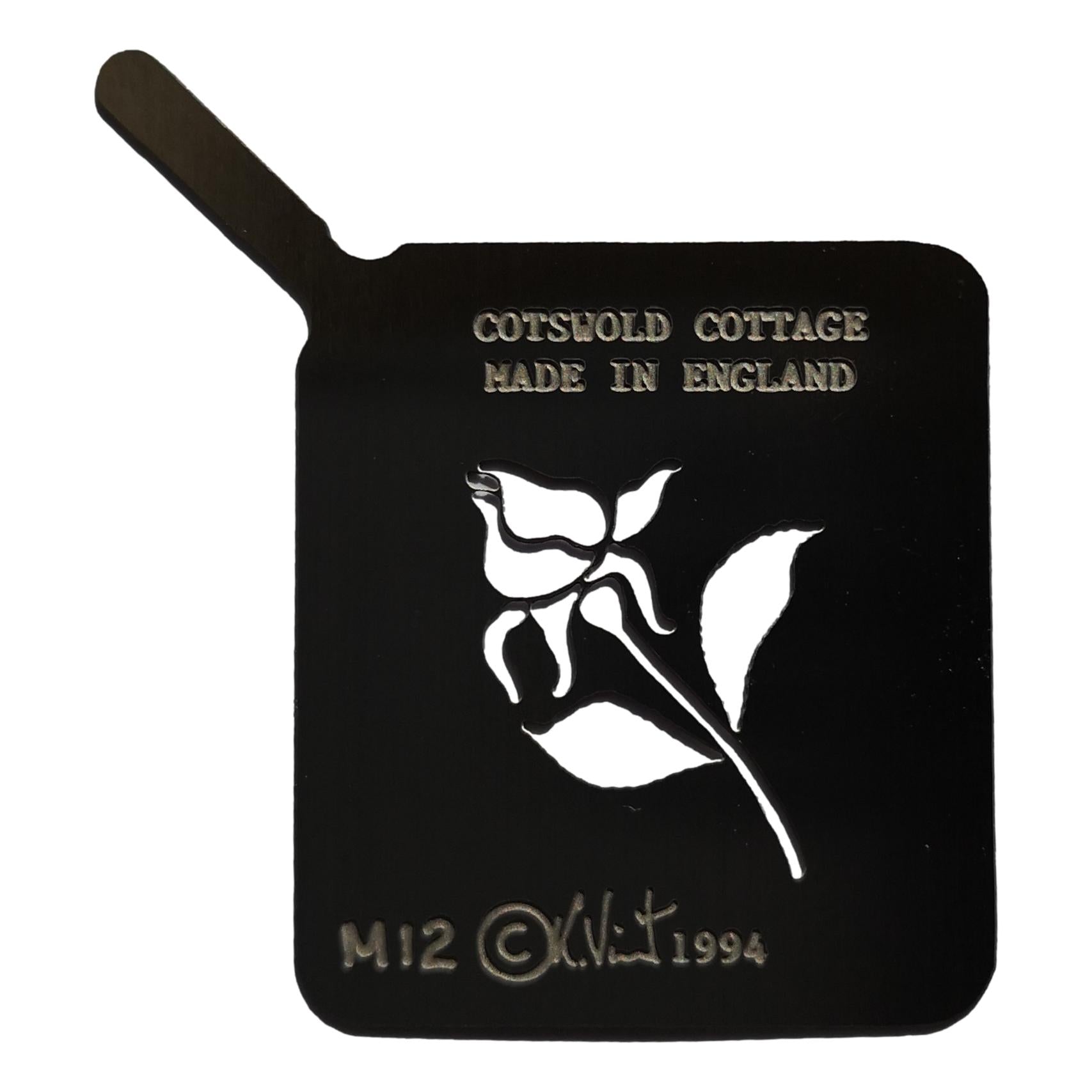 Stainless steel M12 small Rosebud cake decorating / card making stencil image 0