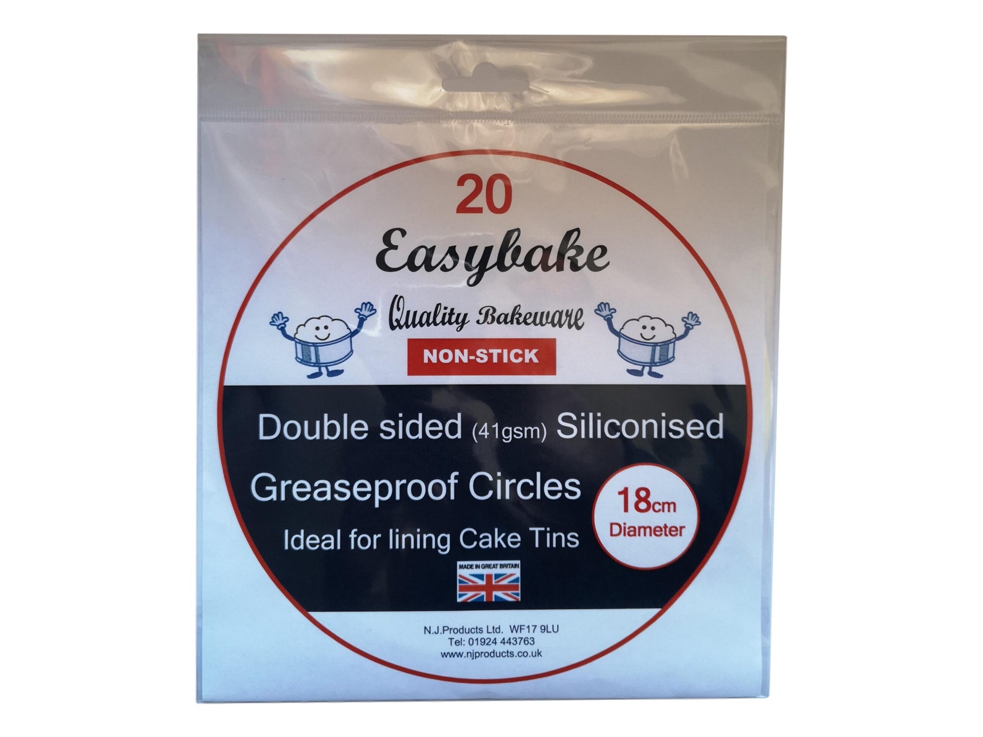 18cm / 7 inch Siliconised Greaseproof Circles - pack of 20 image 0
