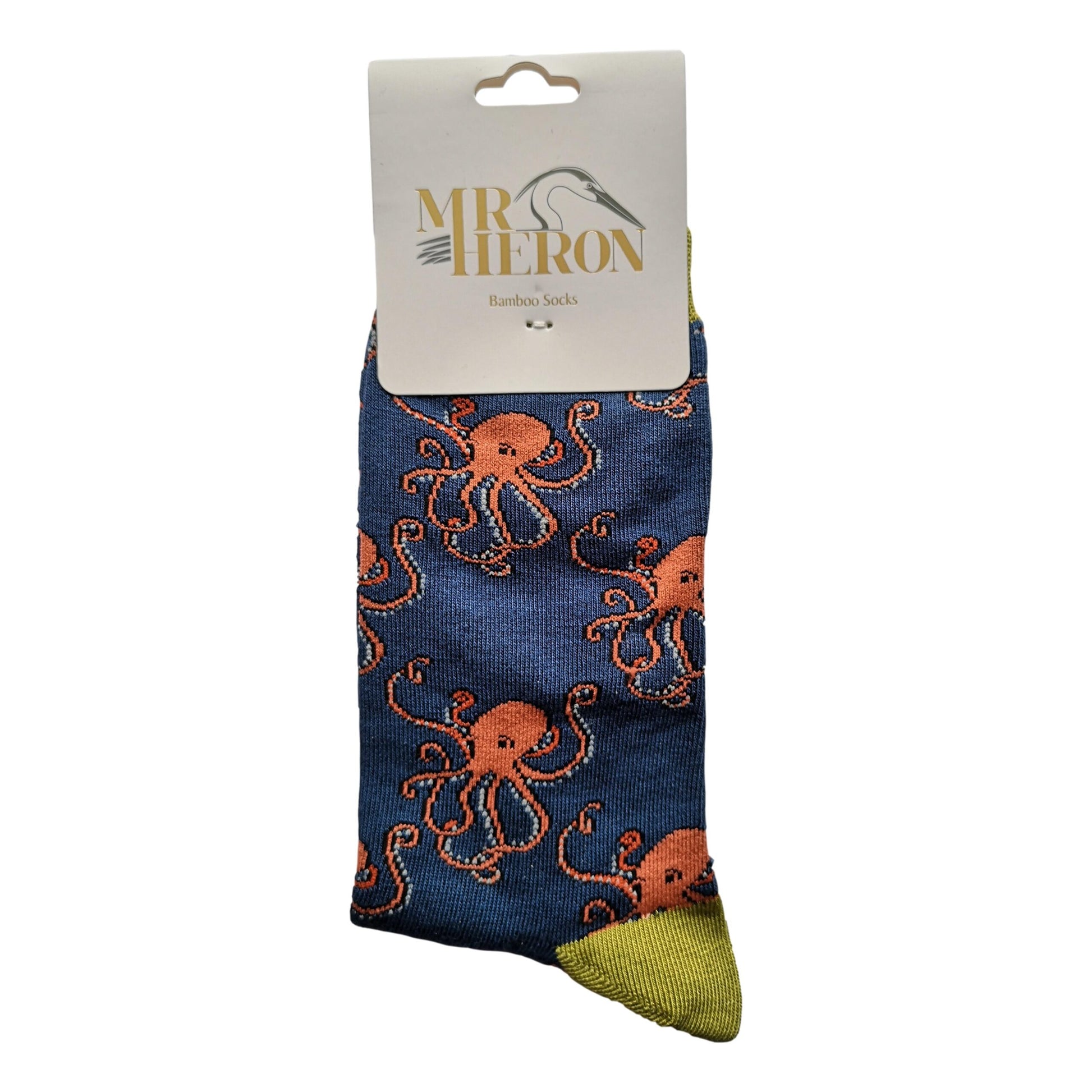 Octopuses on Navy Mens Novelty Ankle Socks Adult One Size image 2