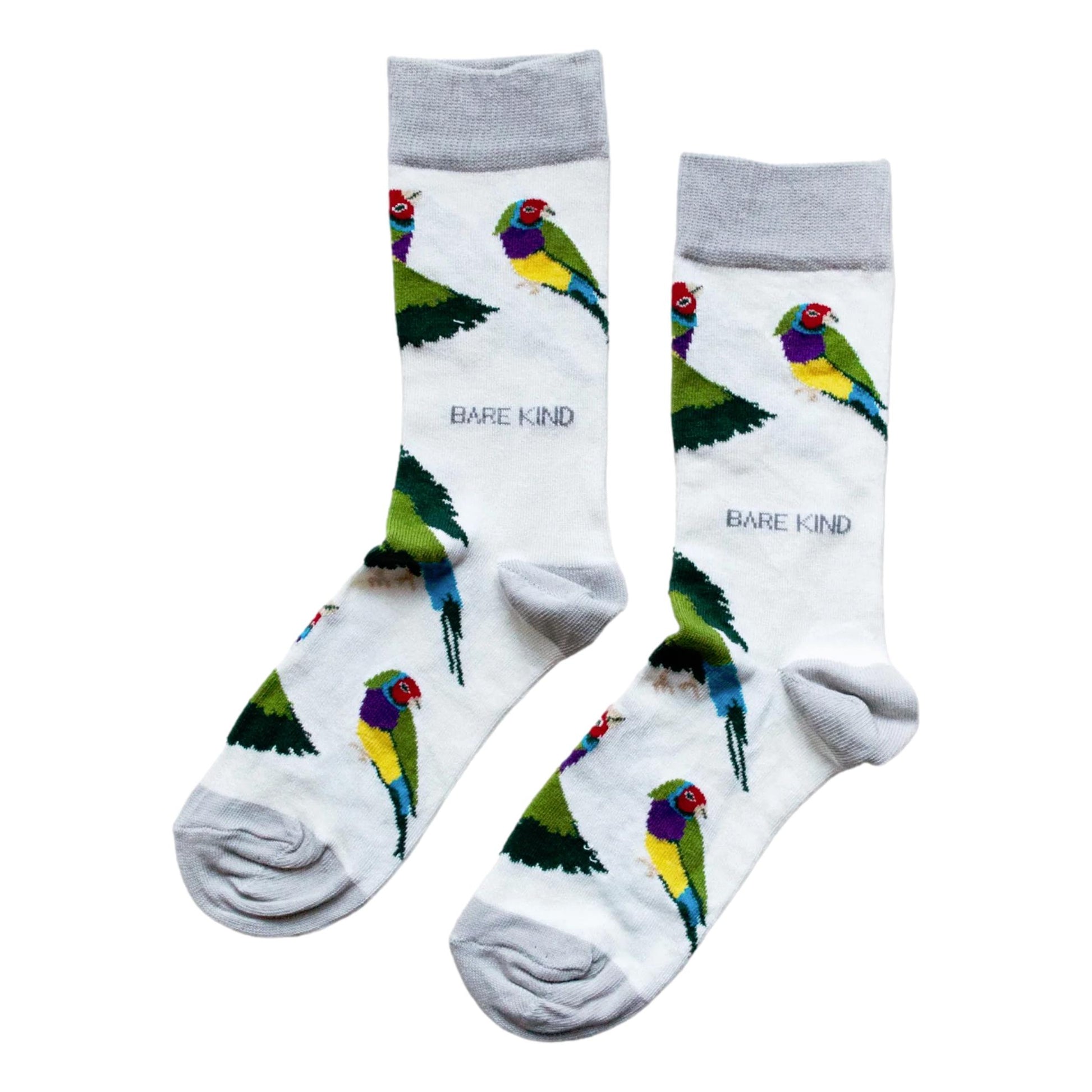 Save The Gouldian Finches White Womens Novelty Ankle Socks Adult One Size image 0