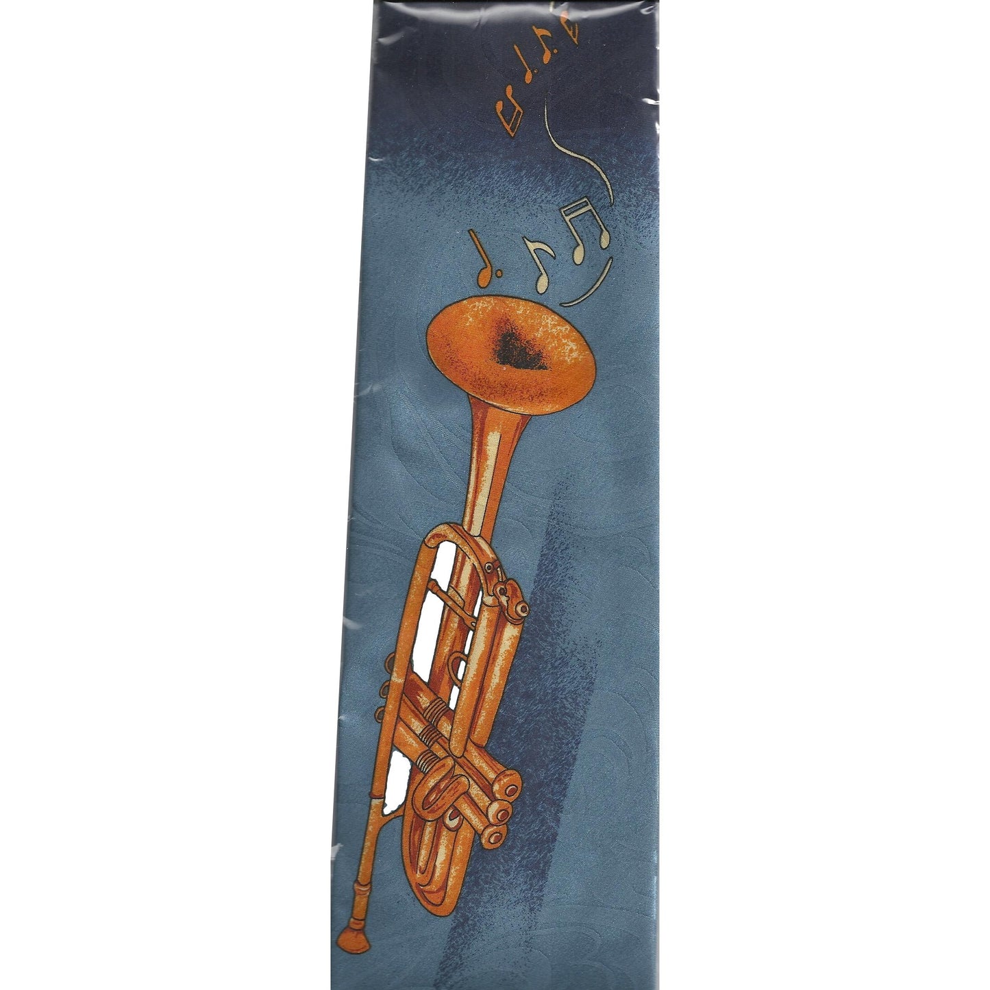 Gold Trumpet Music Bell Notes Polyester Novelty Tie image 1