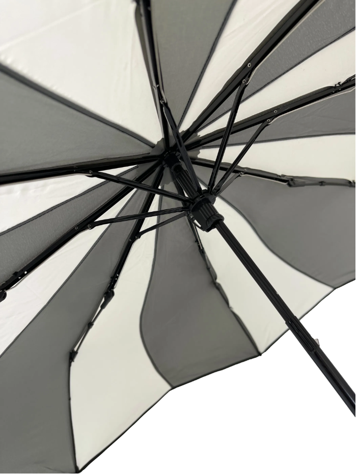Everyday Swirl Charcoal/Cream Folding Umbrella Lightweight image 2