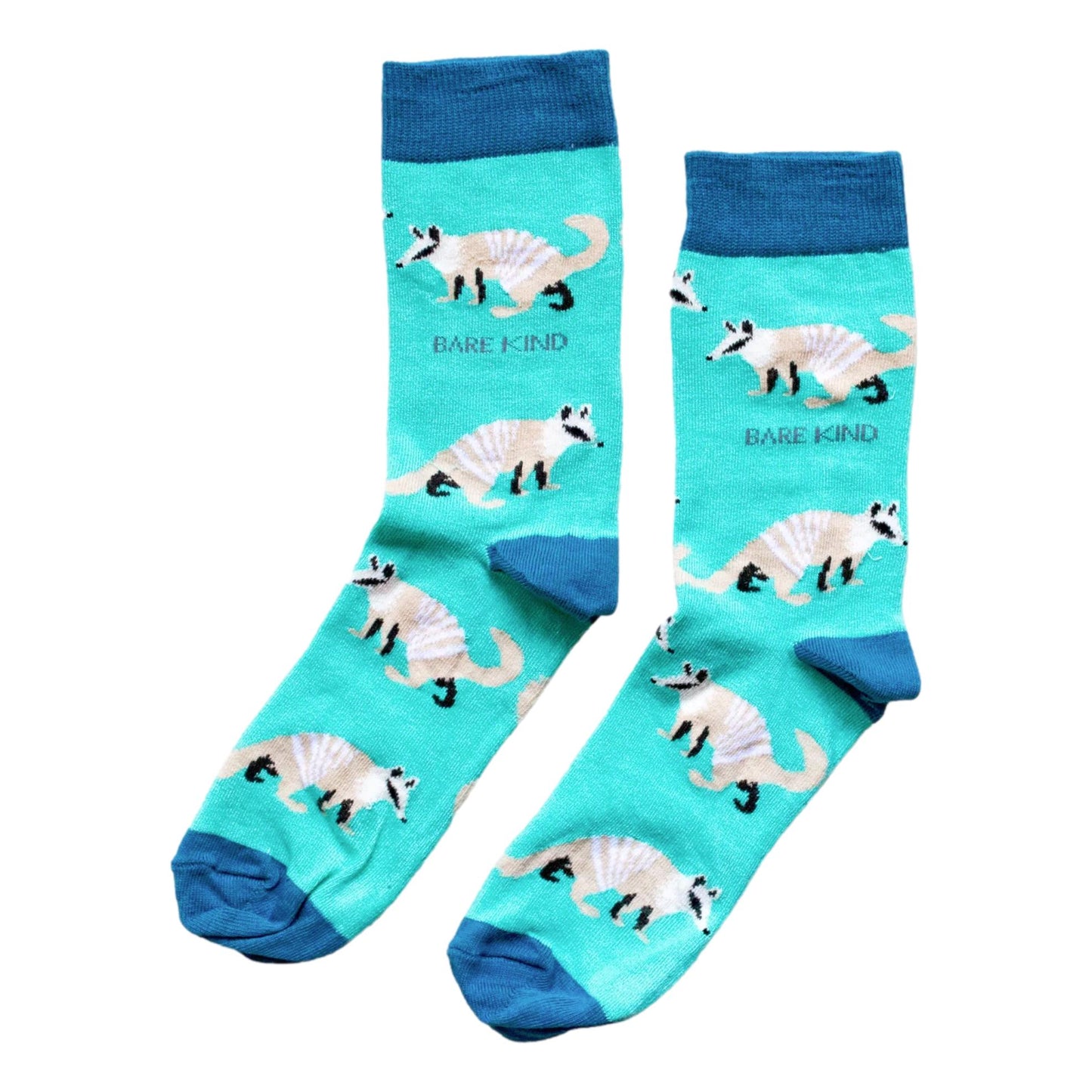 Save The Numbats Turquoise Unisex Novelty Ankle Socks Adult UK Size 7-11 image 0