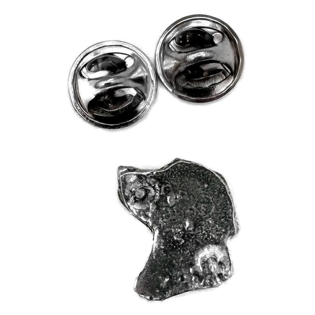 Labrador Dog Head polished pewter metal lapel pin badge image 2