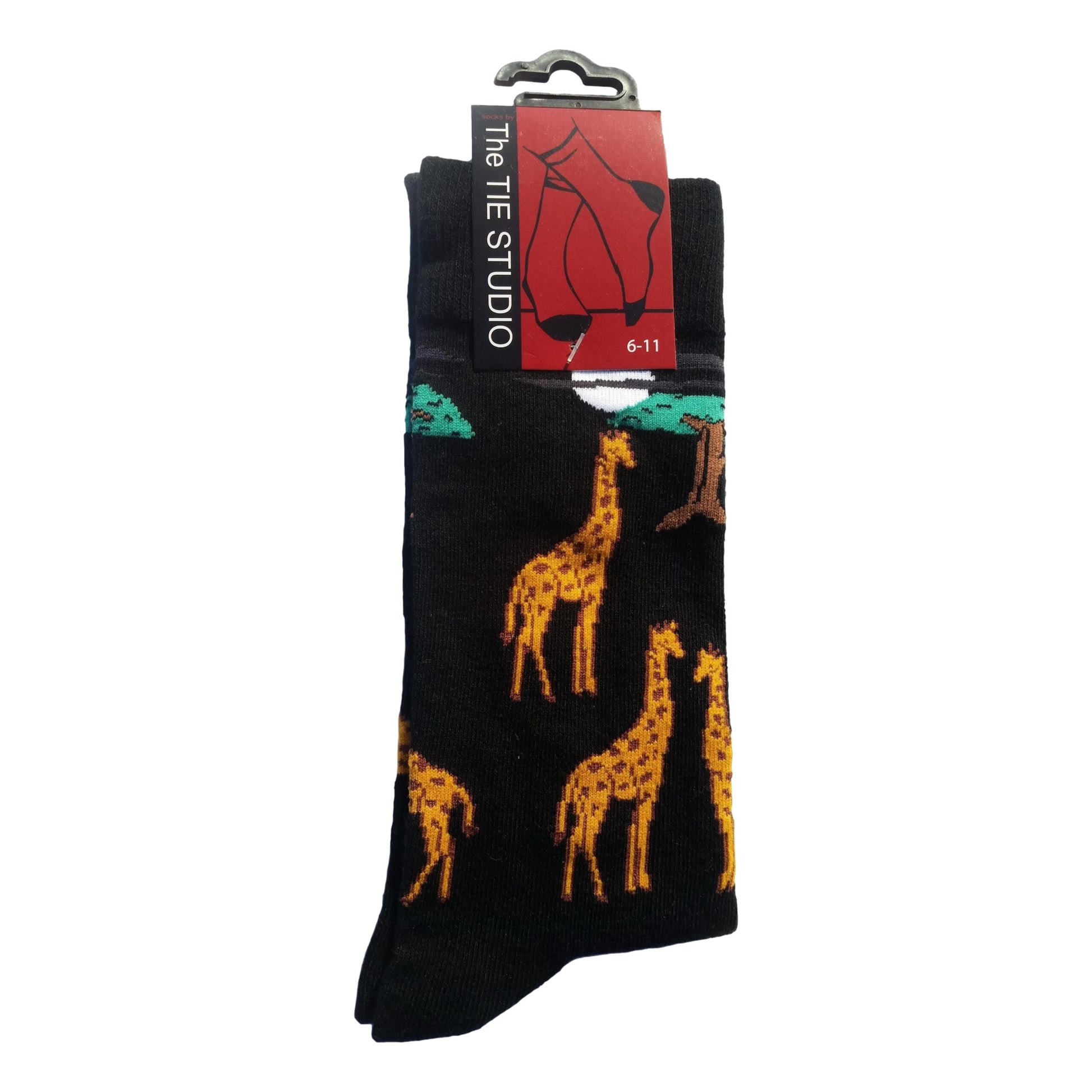 Giraffes in the Moonlight Unisex Novelty Ankle Socks Adult Size 6-11 image 0