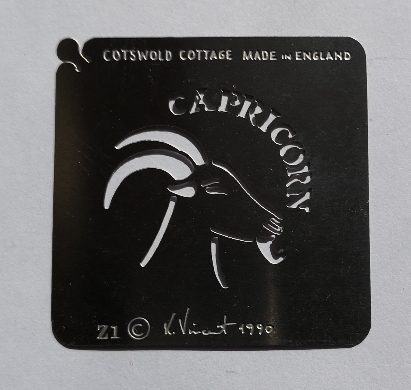 Stainless steel Z1 Capricorn Ivy cake decorating / card making stencil image 0