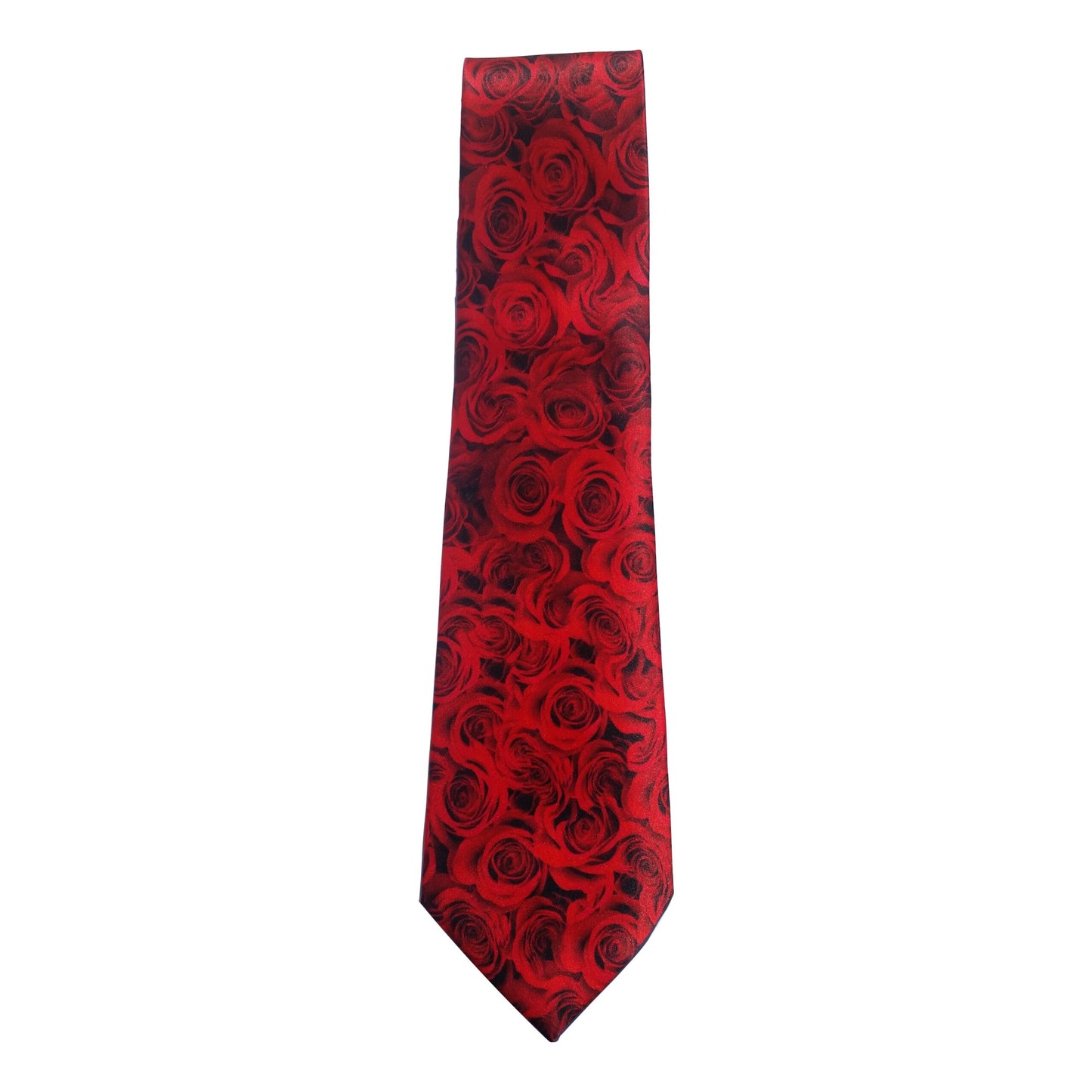 Red Roses repeating 100% Polyester Classic Tie image 0