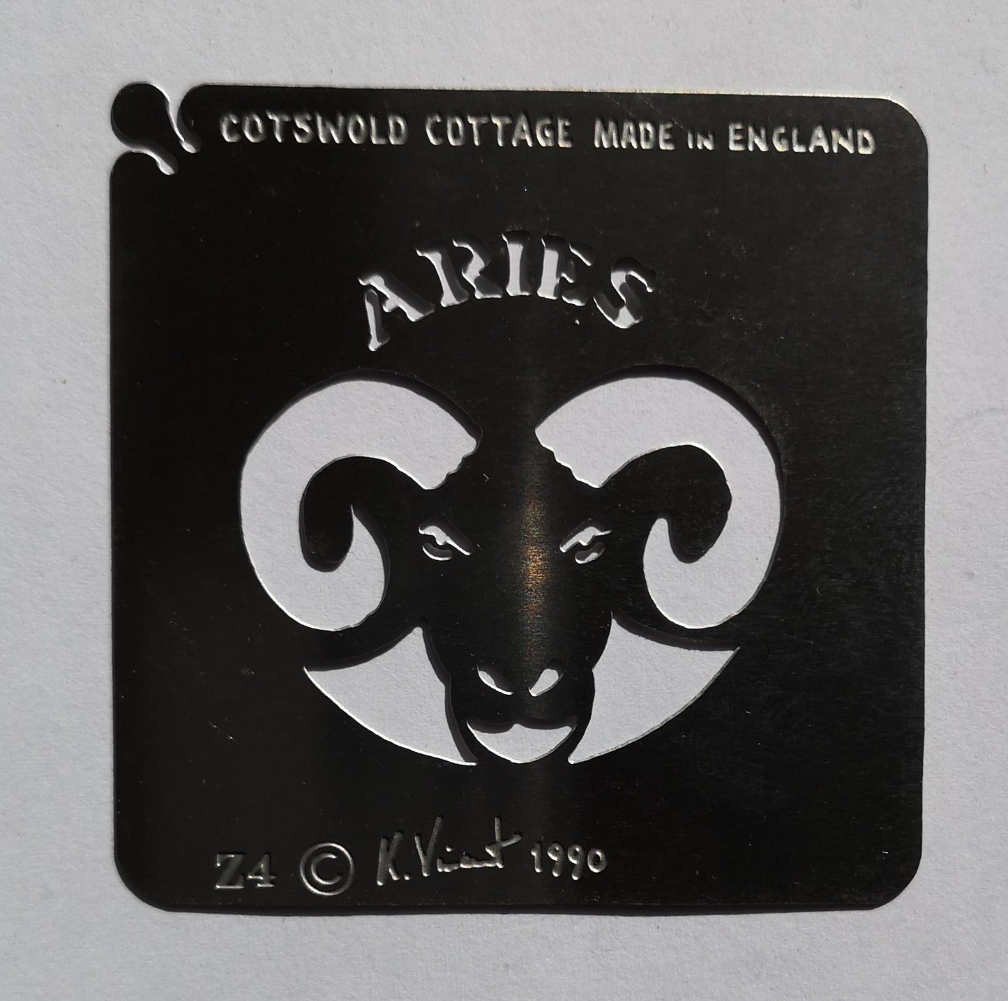 Stainless steel Z4 Aries cake decorating / card making stencil image 0