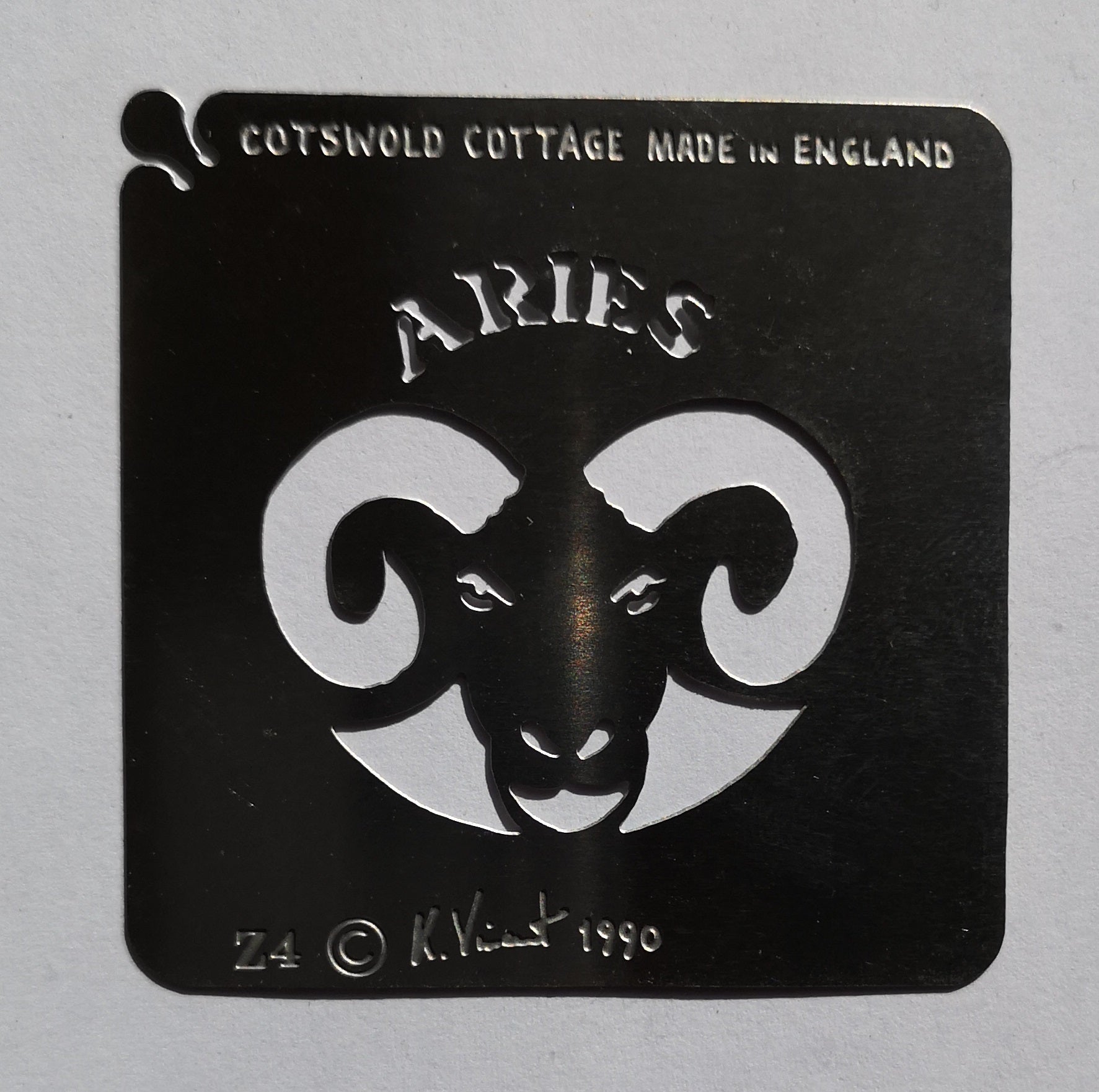 Stainless steel Z4 Aries cake decorating / card making stencil image 0