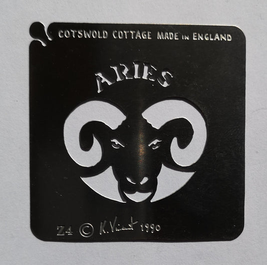 Stainless steel Z4 Aries cake decorating / card making stencil image 0