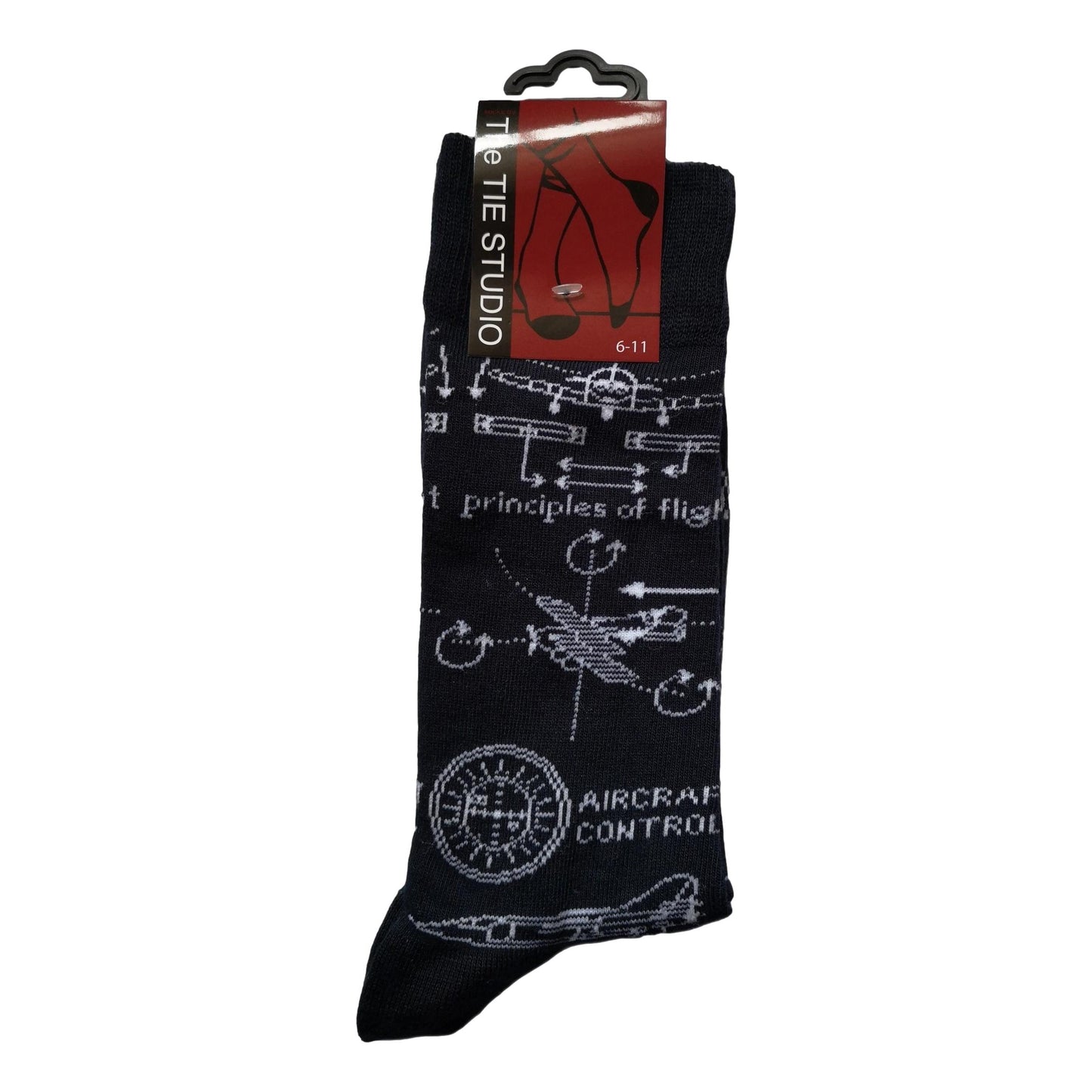 Principles of Flight Aviation Aircraft Control Unisex Socks Adult Size 6-11 image 0