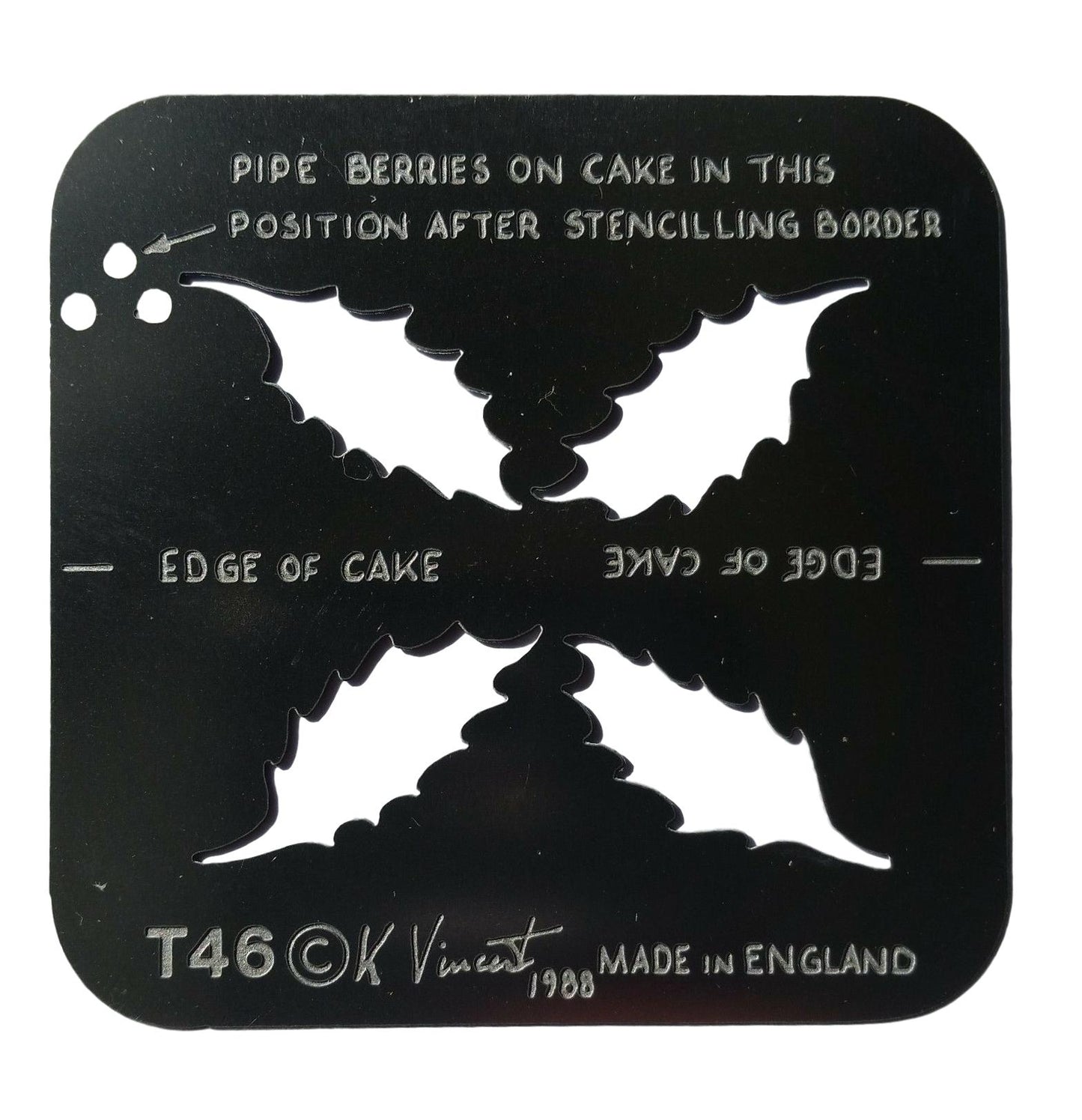 Stainless Steel Christmas Holly/Berries T46 cake decorating / card making stencil image 0