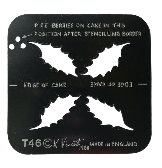 Stainless Steel Christmas Holly/Berries T46 cake decorating / card making stencil image 0