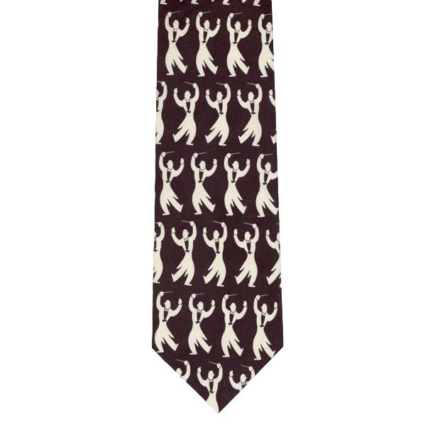 Conductors Black and White Polyester Novelty Tie Student Teacher Musician image 0