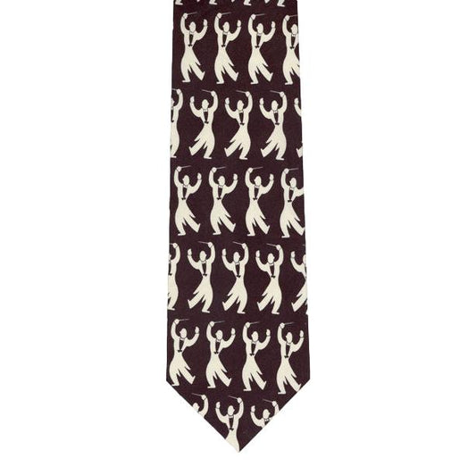 Conductors Black and White Polyester Novelty Tie Student Teacher Musician image 0