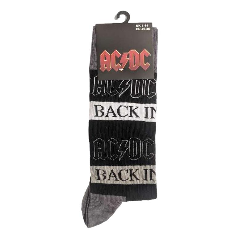 AC/DC Back In Black Unisex Adult Ankle Socks image 1