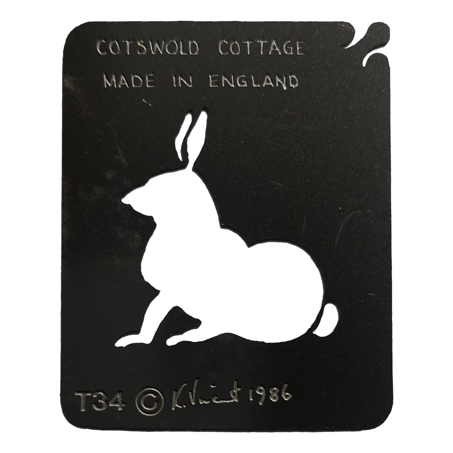 Stainless steel T34 Rabbit cake decorating / card making stencil image 0