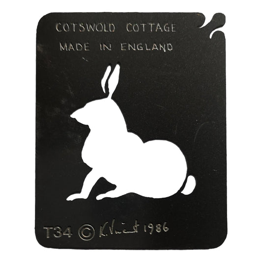 Stainless steel T34 Rabbit cake decorating / card making stencil image 0