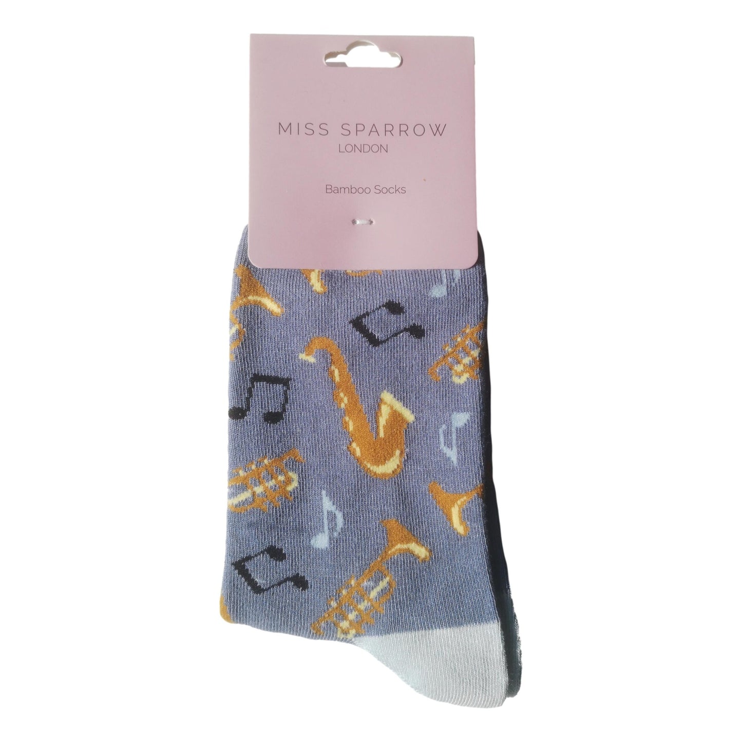 Jazz Band on Denim Womens Novelty Ankle Socks Adult One Size image 3