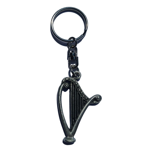 Welsh Harp pewter metal keyring image 0