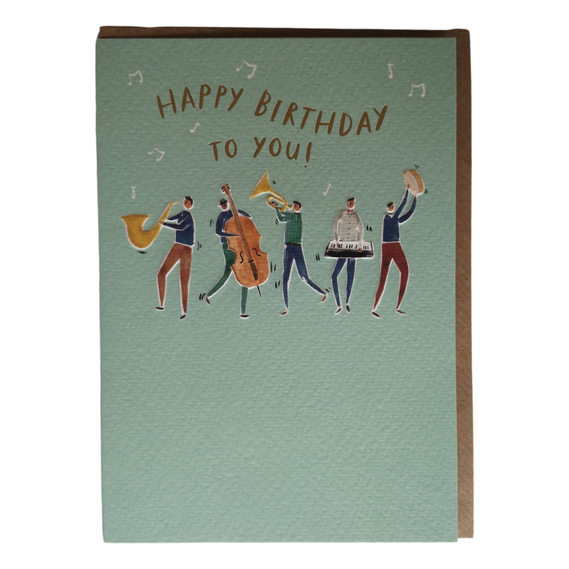 Happy Birthday To You Jazz Band Greeting Card image 0