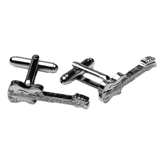 Bass Guitar silver-plated cufflinks image 0