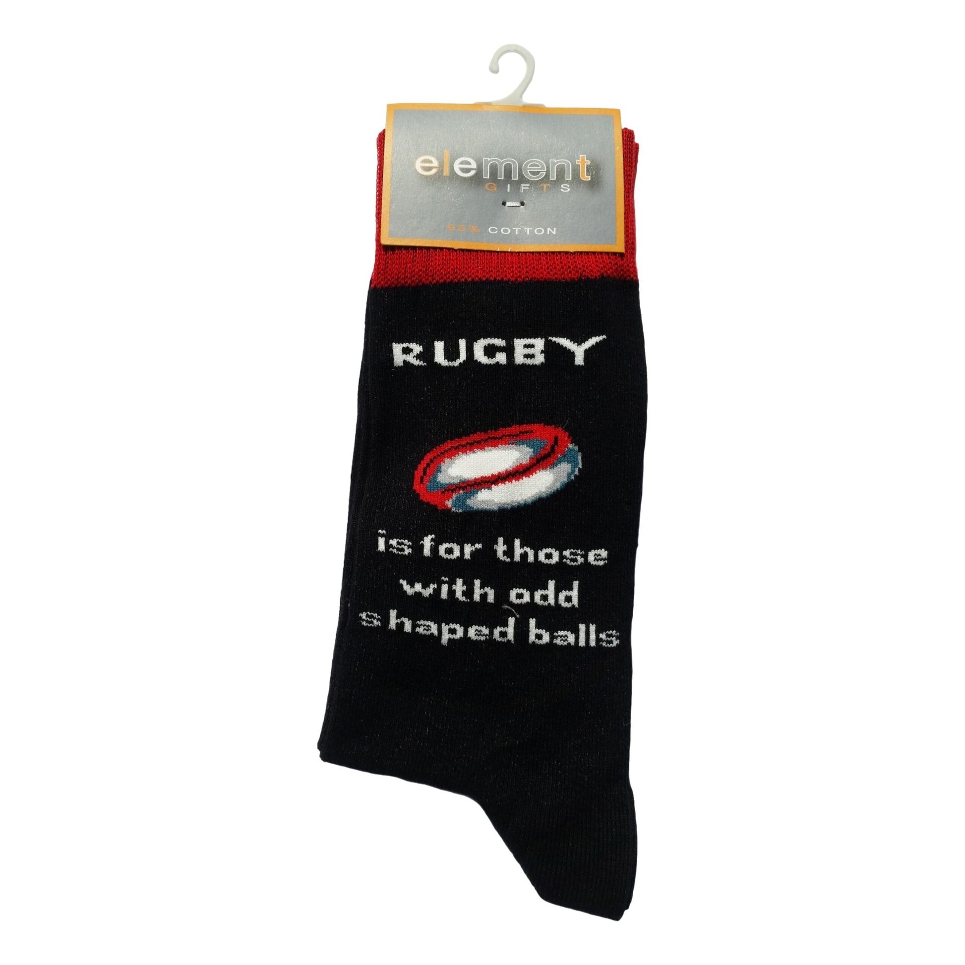 Rugby is for those with odd shaped balls Cottonrich Unisex Novelty Ankle Socks Adult Size 6-11 image 0