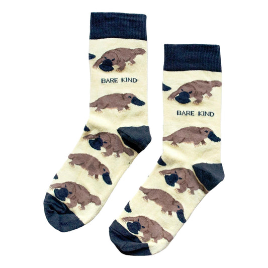 Save The Platypuses Cream Womens Novelty Ankle Socks Adult One Size image 0