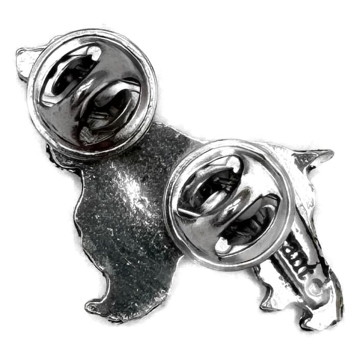 Cocker Spaniel Dog polished pewter metal lapel pin badge image 2