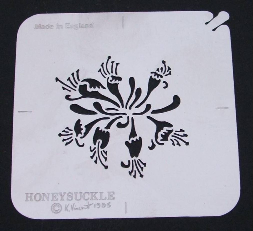 Stainless steel Honeysuckle cake decorating / card making stencil image 0