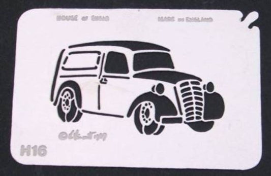 Stainless steel Vintage van H16 cake decorating / card making stencil image 0