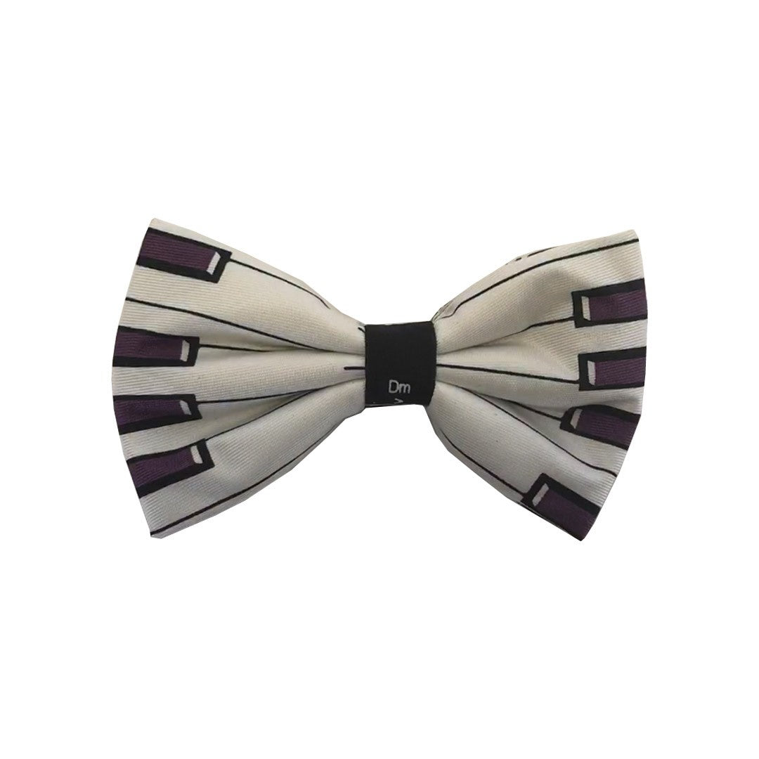 Purple Keys Keyboard Fancy Silk Bow Tie image 2