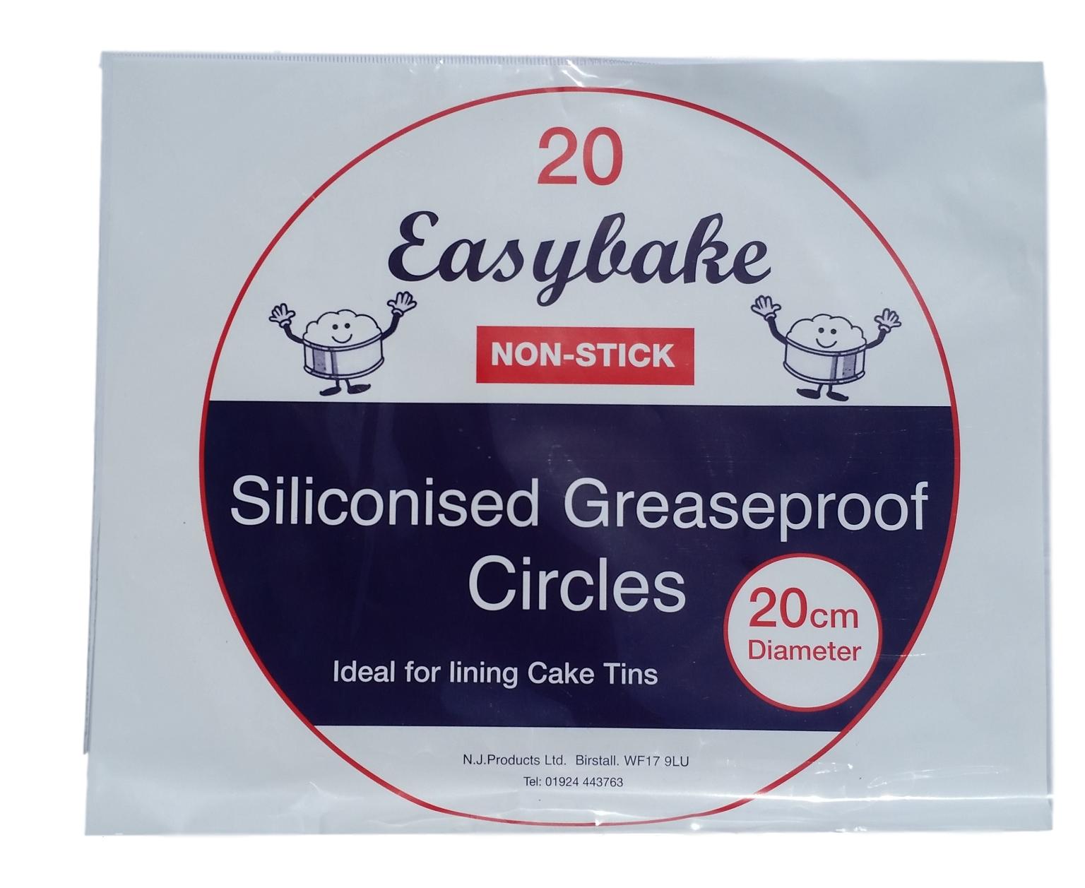 20cm / 8 inch Siliconised Greaseproof Circles - pack of 20 image 0
