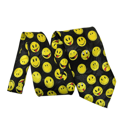 Smiley Faces Emoji Sleeved 100% Polyester Classic Tie image 0