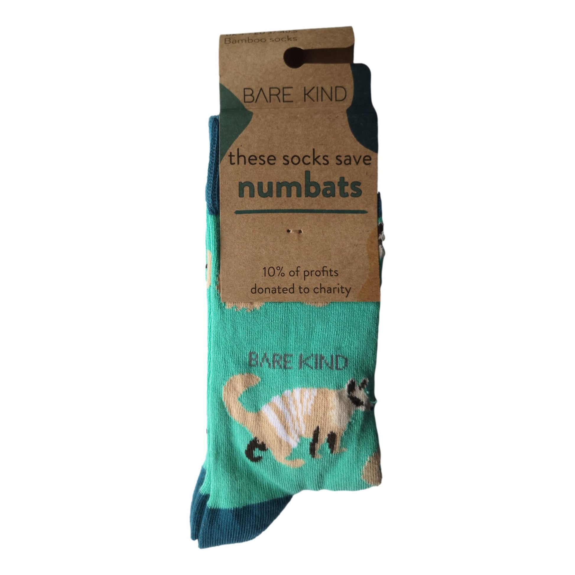 Save The Numbats Turquoise Womens Novelty Ankle Socks Adult One Size image 1