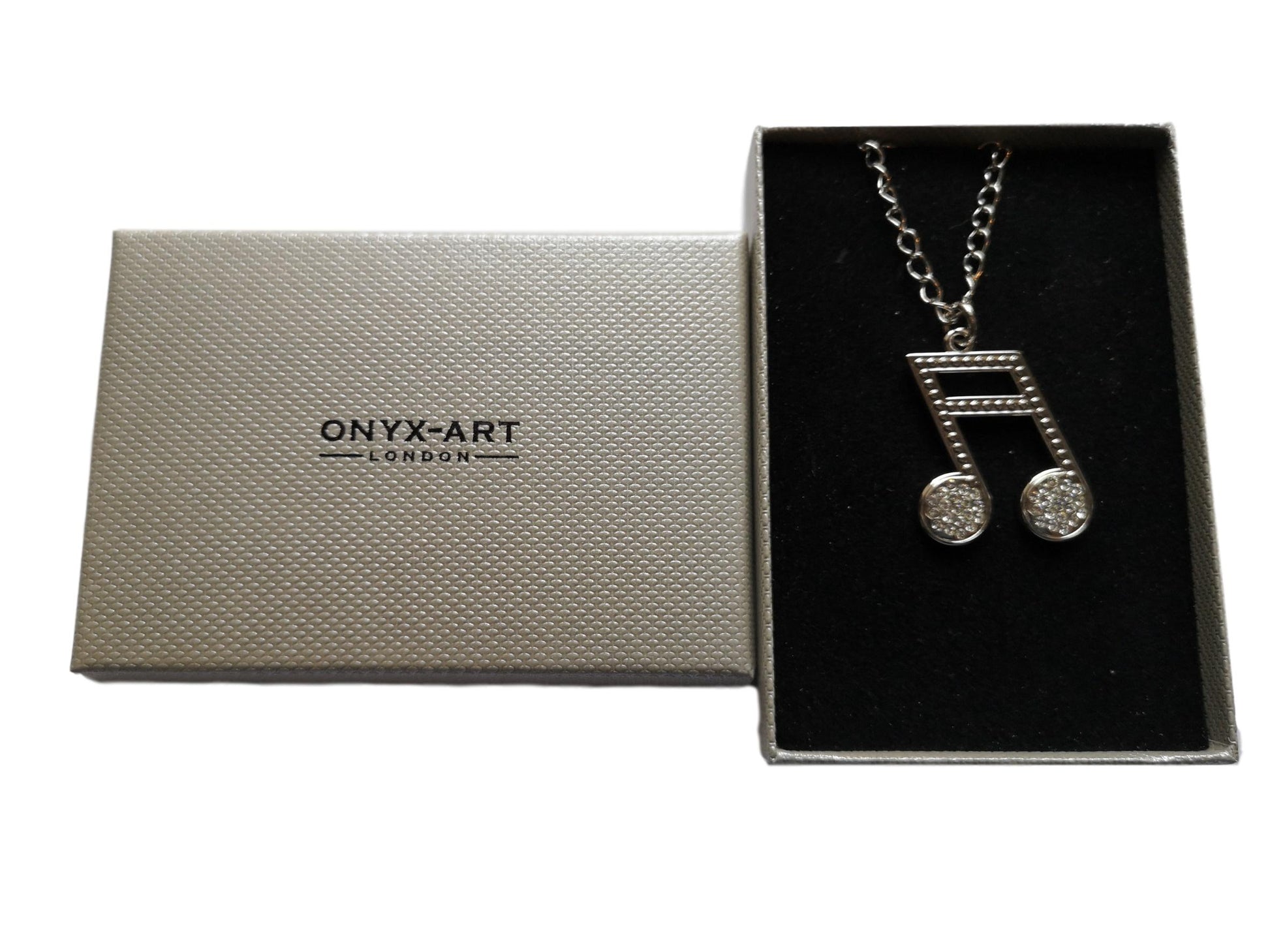 Semiquavers silver-plated diamante pendant image 1