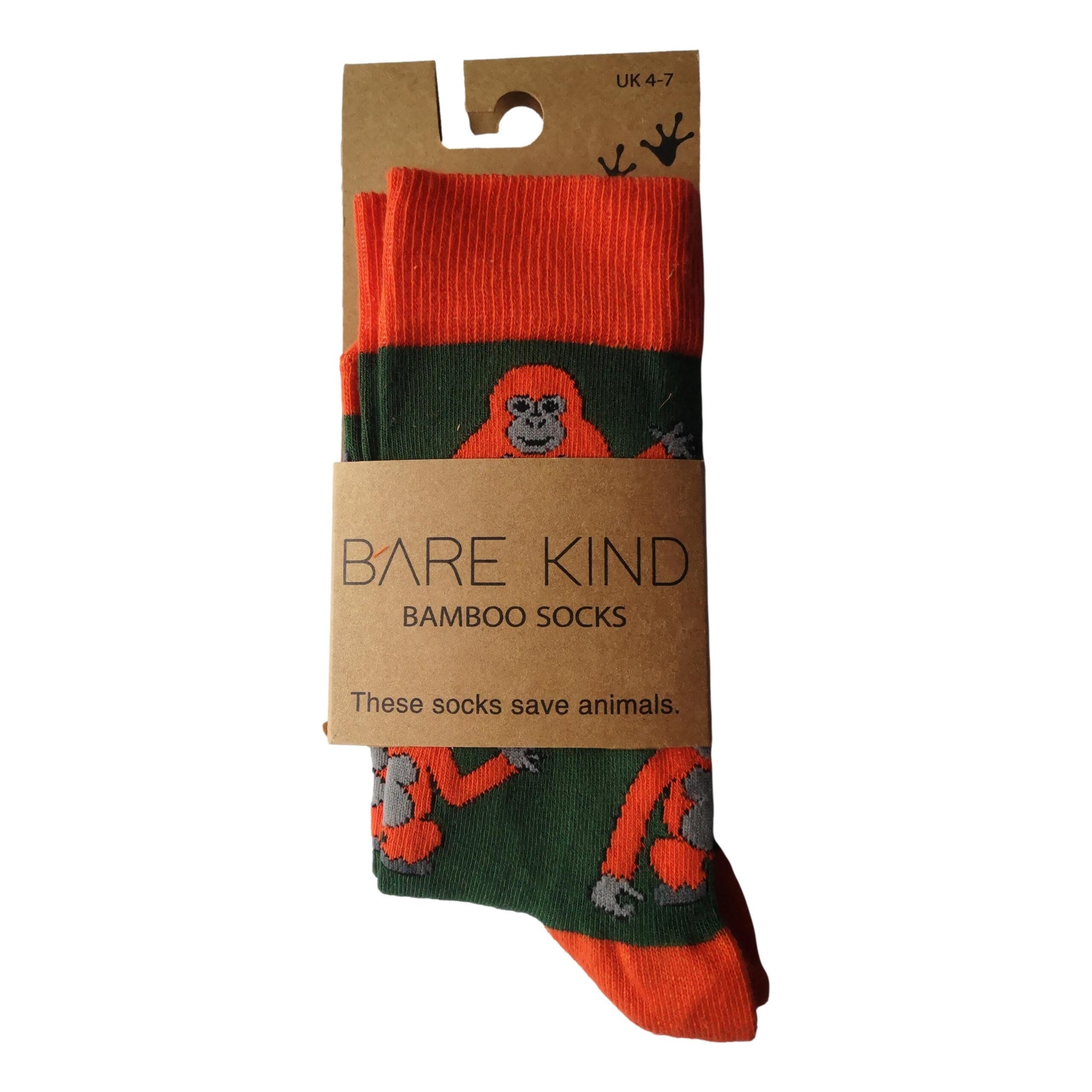 Save The Orangutans Green Womens Novelty Ankle Socks Adult One Size image 1