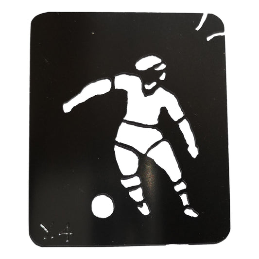 Stainless steel Y4 Footballer cake decorating / card making stencil image 0