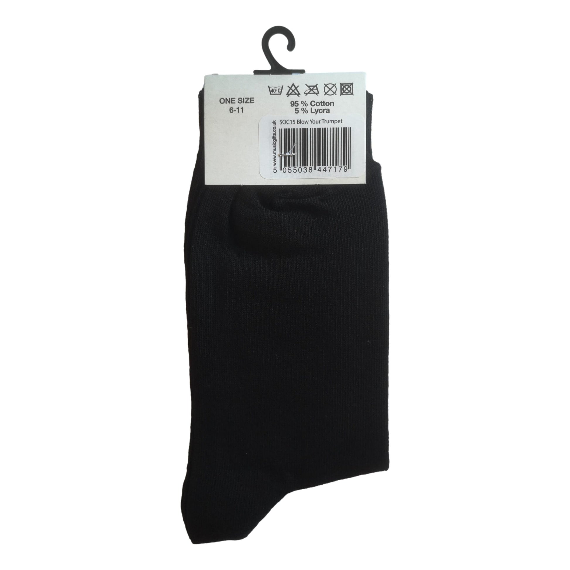 Blow Your Trumpet Black Cottonrich Unisex Novelty Ankle Socks Adult Size 6-11 image 2