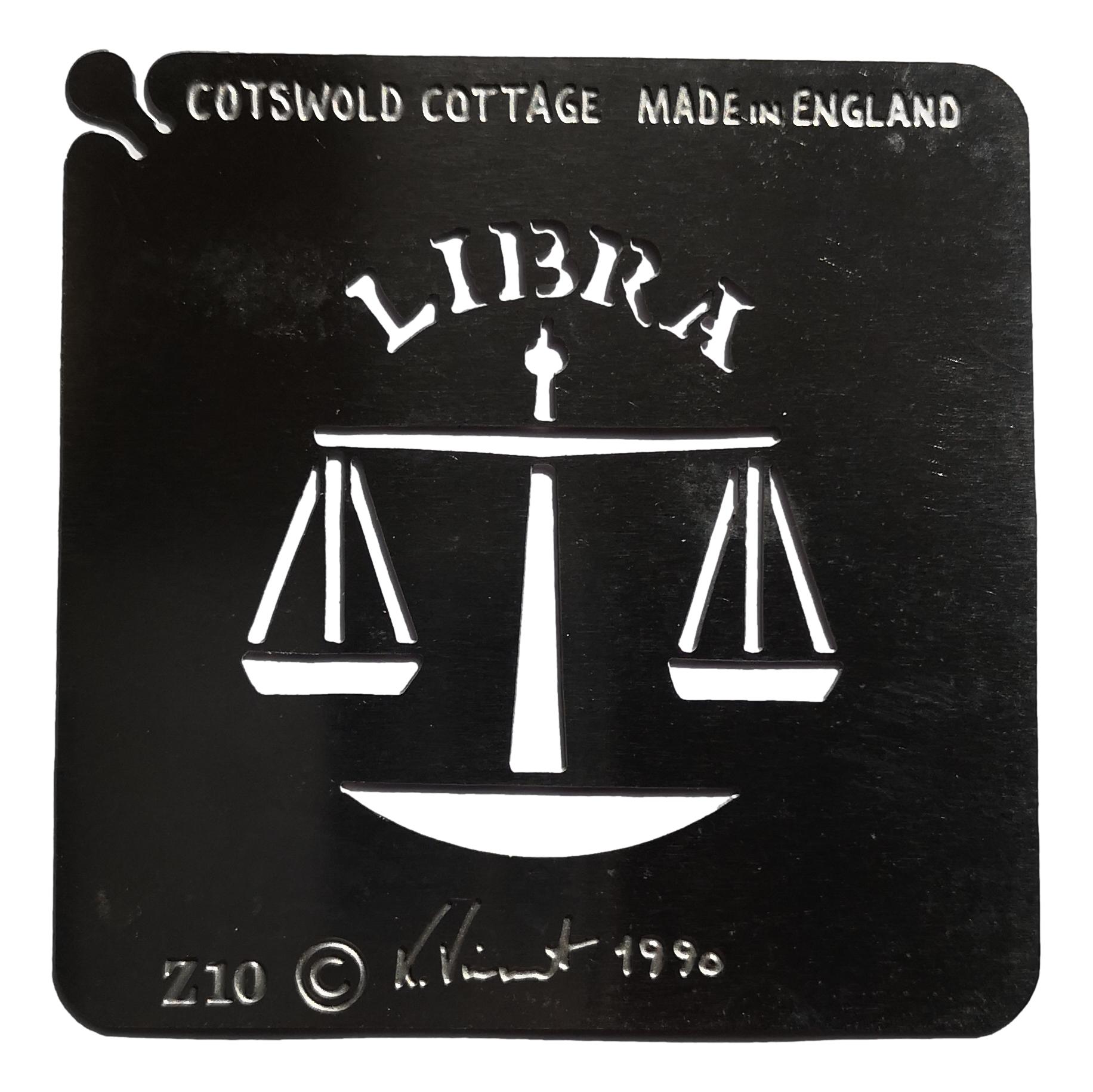 Stainless steel Z10 Libra cake decorating / card making stencil image 0