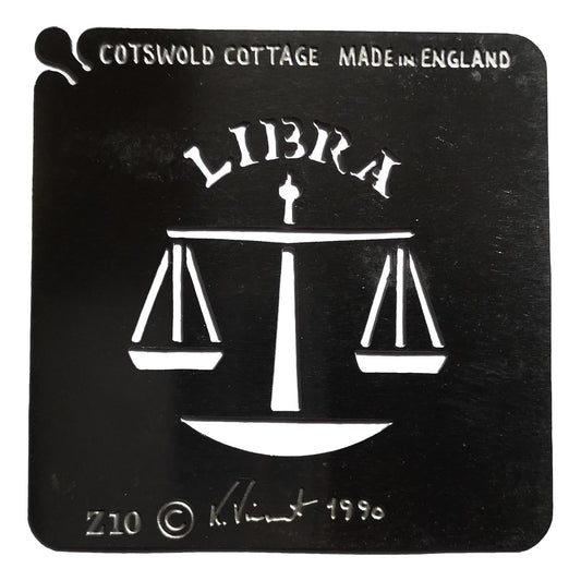 Stainless steel Z10 Libra cake decorating / card making stencil image 0
