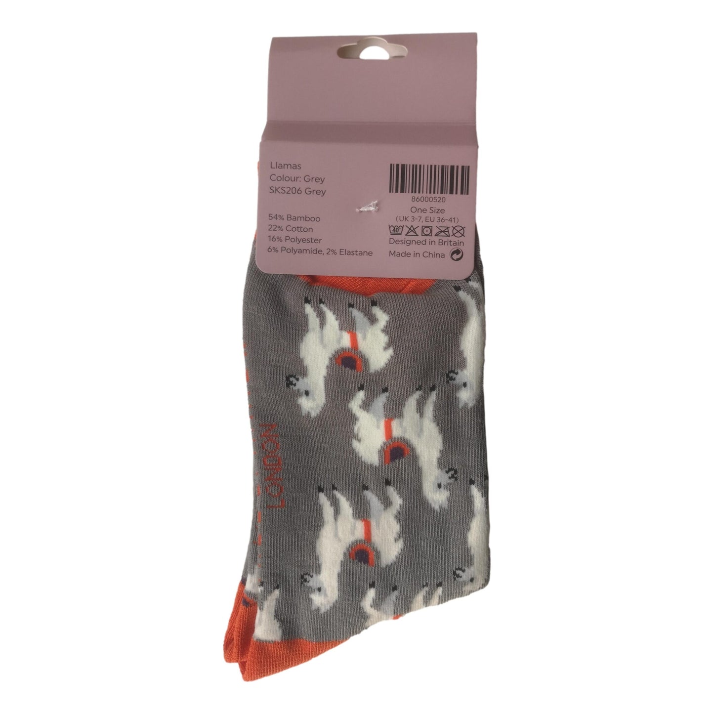 Llamas on Grey Womens Novelty Ankle Socks Adult One Size image 2